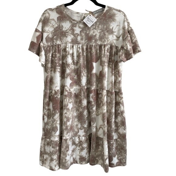 NWT Pixi & Ivy Dress Stars Rustic Babydoll Dress Size Small / Medium - Picture 1 of 6